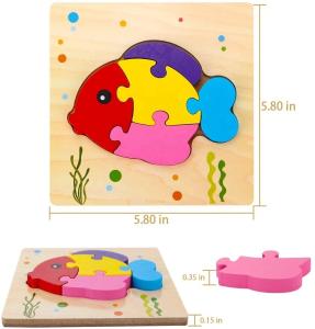 Wholesale Unisex Toddler Wooden Puzzle Animal Patterned Baby Educational Toy from china suppliers