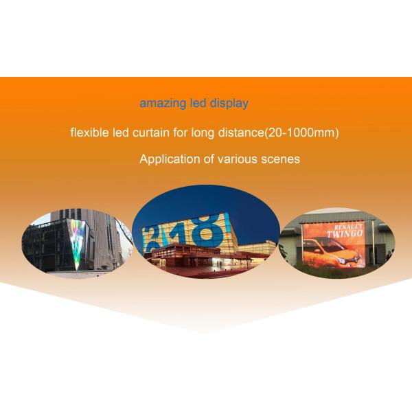 P100mm Flexible LED Display Screen 8*128 Pixels Unit Resolution Easy Installation