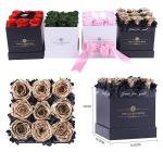 Factory Wholesale Valentine′s Day Gift Real Preserved Rose Flower in Gift Box