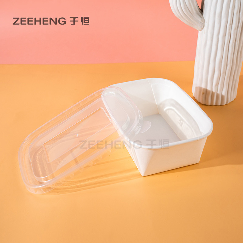Disposable Take Away Salad Kraft Paper Bowls With PET Lid