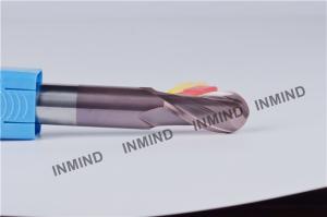 Wholesale AlTiN Coating Long Ball End Cutter , HRC50 Ball Nose High Speed Steel End Mill from china suppliers