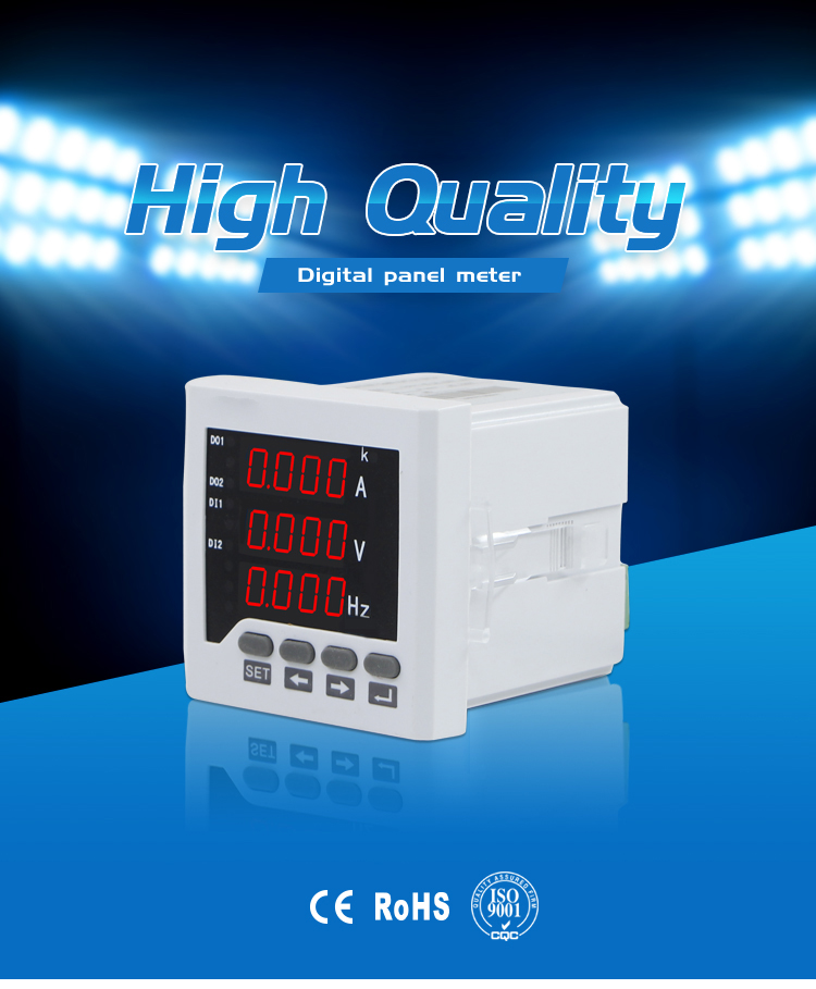 CN-UIF63 72*72 mm Single Phase A&V&Hz combination Meter for electrical switchboard