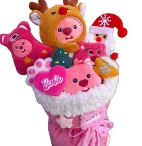 Wholesale Adorable Pink Beaver Dolls Plush Flower Bouquet for Customer Requirements from china suppliers