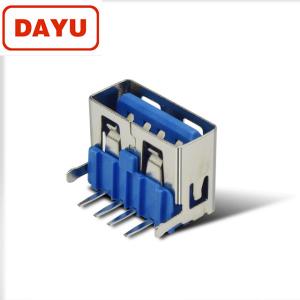 Wholesale 10mm Blue Color USB A Female Connector With Nickel Over All Plating from china suppliers
