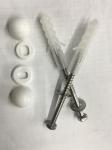 White Toilet Mounting Hardware Toilet Floor Bolts With Stainless Steel Screw