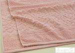 Jacquard Pure Cotton Bath Towels Pink 32s OEM / ODM Acceptable