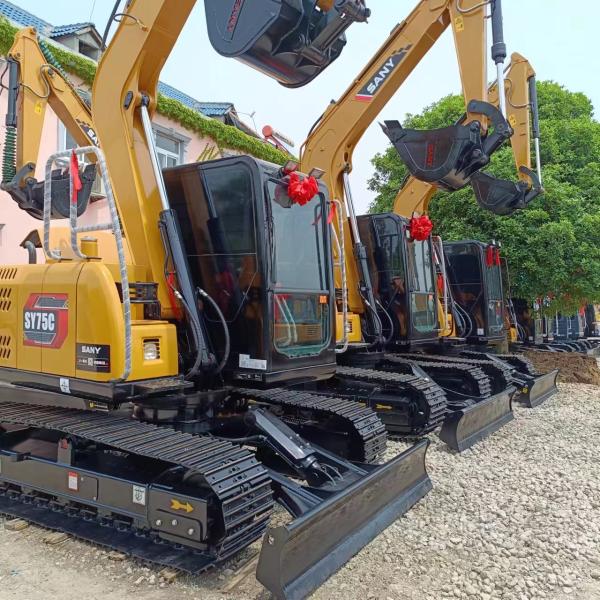 41.1 kw Engine SANY SY75C Pro Excavator Excellent Working Performance Guaranteed
