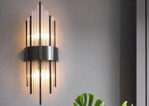 Wholesale Luxury Design Indoor Decoration Living Room Dining Room Staircase Modern LED Crystal Wall Lamp from china suppliers