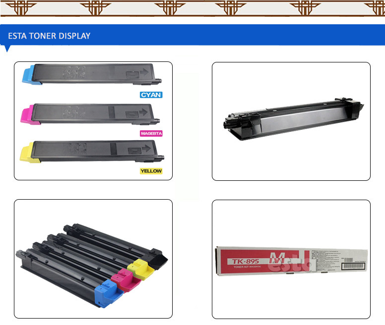Kyocera TK-895 Premium Quality Color Laser Toner Cartridge Rainbow Pack