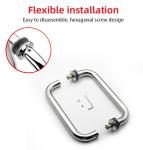 Stainless Steel Shower Hinge in PSS/Matt Black/Stain Finish for Shower Door