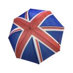 UK Flag Printed Polyester Fabric Promotional Golf Umbrellas