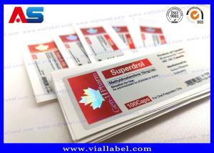 Wholesale Waterproof Strong Adhesive Printable Glass Peptide Vial Labels custom bottle labels from china suppliers