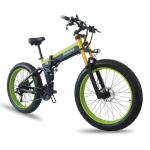 48V Fat Tire Folding Electric Bike , 30-50km/H Folding Electric Fat Bike