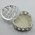 Shinny Gifts Handmade Plywood Jewelry Box Heart-shaped Box Decorative Jewelry