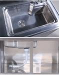ISO9001 Anti Acid Steel Kitchen Furniture With Sink Adjustable Shelf Restaurant