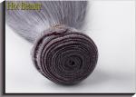 Customized Purple Grey Hair Silk Straight 100% Human Hair Can be flat ironed