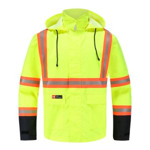 Wholesale HIVIS FR Rain Proof Safety Jacket , HIVIS FR liquid chemmical protective Work Clothes from china suppliers