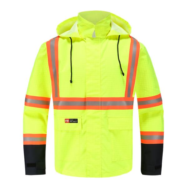 HIVIS FR Rain Proof Safety Jacket , HIVIS FR liquid chemmical protective Work