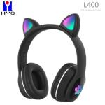 Dynamic Circle Cute Cat Ear Headphones 100dB Wireless Gaming Headset