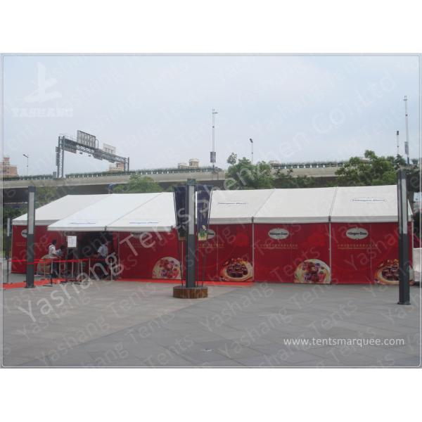 Color Printed Fabric Aluminium Frame Tents With 1.5M Roof Extension / Floating Canopy