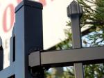 PVC Coated Ornamental Spear Top Security Steel Tubular Fence in Garden, Home,