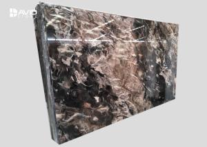 Wholesale Xiamen service fantasy black marble glossy polished 18cm beautiful veins from china suppliers
