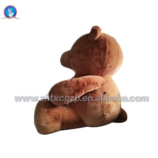 Inflatable Stuffed Beige Brown Teddy Plush Furry Bear for Christmas Mascot Balloon