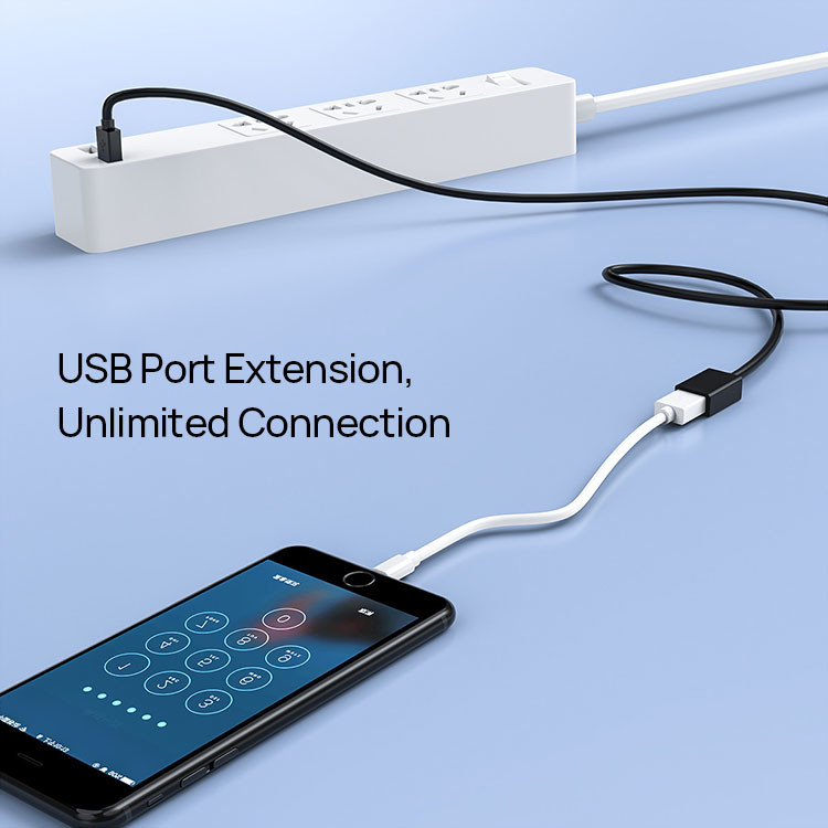 USB Data Extension Cable Sync Transmission USB 2.0 A Male To A Female Extension Cable