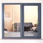 House Black Aluminum Sliding Window Frame 1.4mm Interior