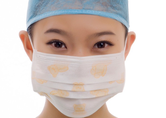 Disposable Non Sterile Protective Face Mask White Blue Green Color 3ply For Adult Use