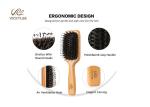 Healthy Bristle Black 23.8CM Wooden Handle Hair Brush