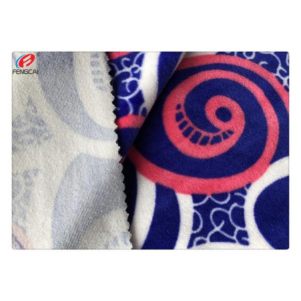 Warp Knitting Stretching Printed Spandex Velvet Fabric 94% Polyester