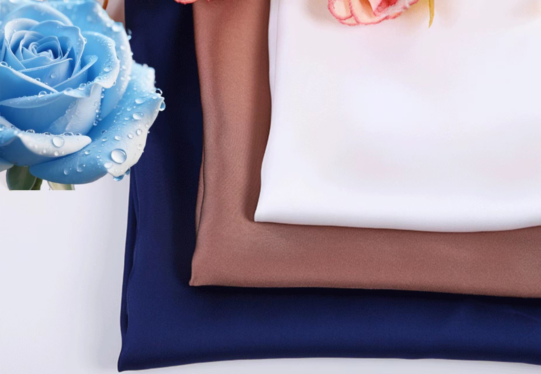 100% Polyester Satin Fabric 185gsm Silk-Like Appearance Trousers , Skirts , Blouses And Dresses