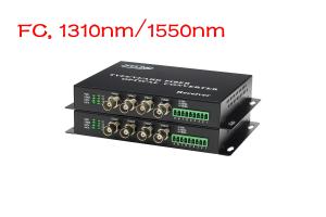 Wholesale 4 Channel CVI / TVI / AHD BNC To Fiber Video Converter SM 20km FC from china suppliers