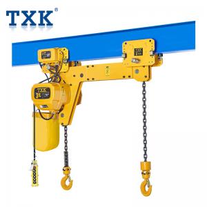 TXK Heavy Duty 0.5-5 Ton Double Hook Electric Chain Hoist For Single Girder Bridge Crane