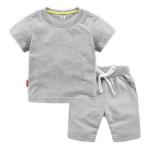 Custom Logo Summer Children's Clothing Kids Cotton Sportswear