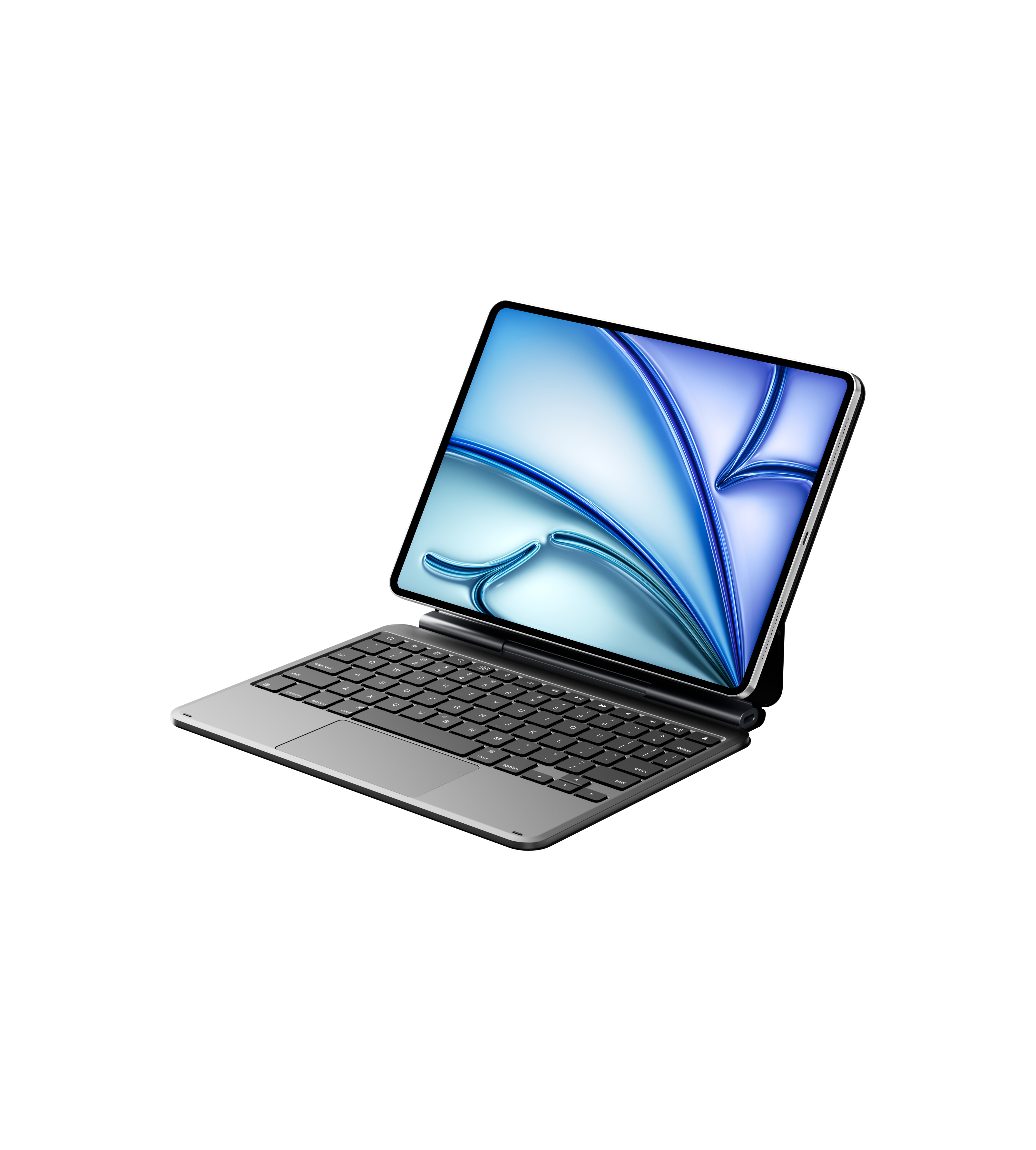Smart Folio Magnetic Keyboard with Multi-Touch Trackpad Wireless Bluetooth Floating Stand for iPad Air 13 Pro 12.9 Inch