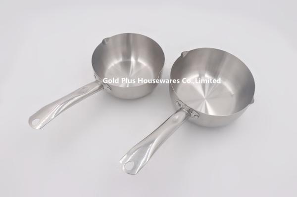 18cm Cookware metal saucepan cooking pot with steel handle stainless steel