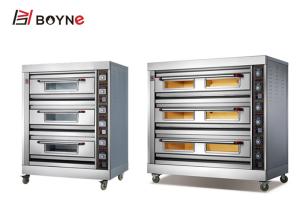 Wholesale Three Deck Nine Trays Stainless Steel Bakery Deck Oven commercial kitchen bakery equipment from china suppliers