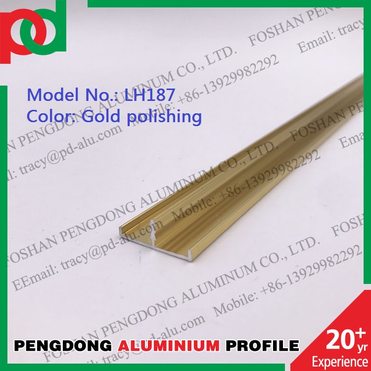 6063 Series T Shape Aluminium Trim Profiles For Cabinet And Floor
