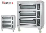 Industrial Baking Oven Three Layer Nine Trays Electric Stainless Steel for