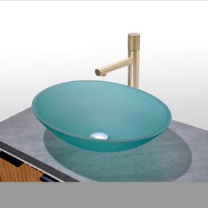 Wholesale 500*360*155mm Tempered Glass Sink With 45mm Drain Hole from china suppliers