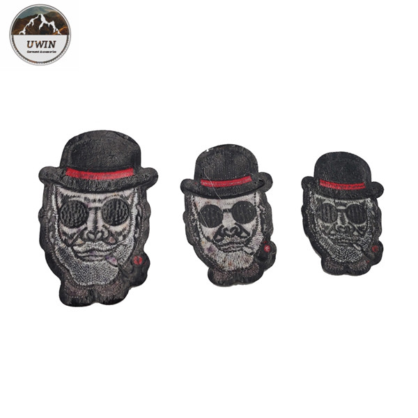 Cool Man 3D Custom Made Patches , Toothbrush Material Clothing Badges Patches