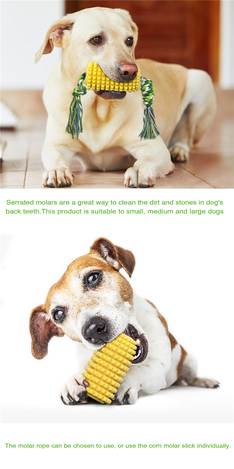 7.58 OZ Corn Molar Stick Pet Chewing Toy TPR Toner Rope Material