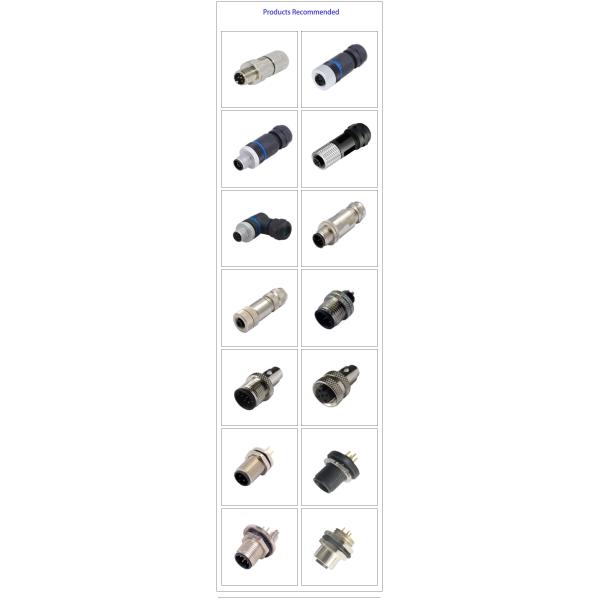 M12 Power Connector Products Rubber Metal M16 Male Female Connector