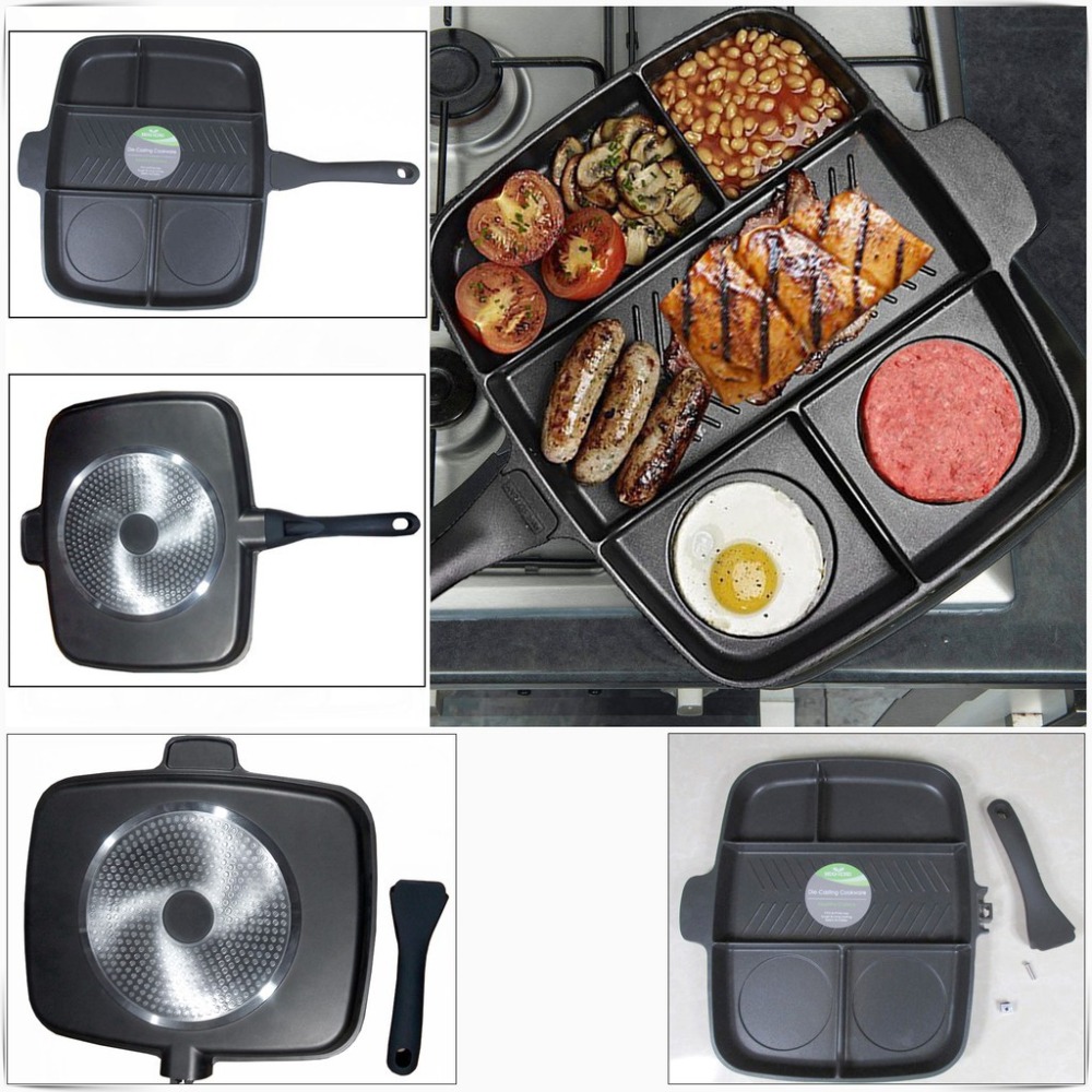 Korean Indoor And Outdoor Stovetop Grill Pan 5 In 1 With Handle
