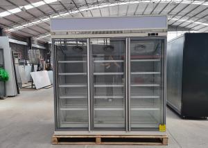 Wholesale White Glass Three Door Top Mount Display Freezer 1200 Litres from china suppliers