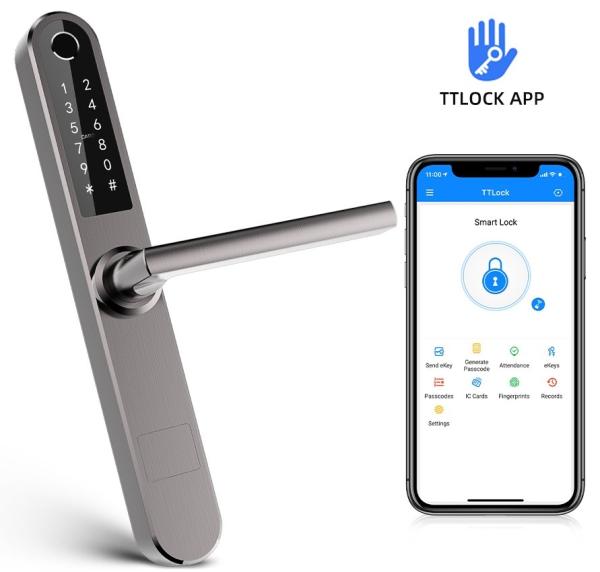 Super Slim Apartment Door Locks Fingerprint Electronic Door Locks Stainless
