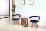 Leisure Garden Hotel Reception Chairs Metal Base Accent Chair Living Room