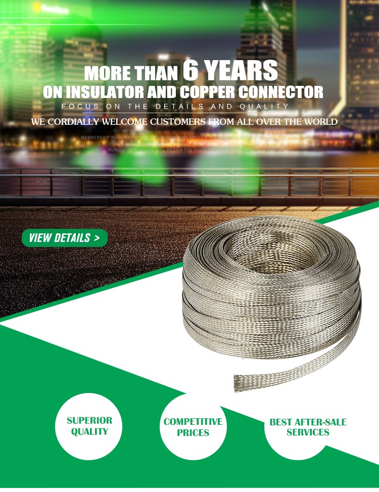 Seal airtight flexible white T2 braided copper wire for electrical application